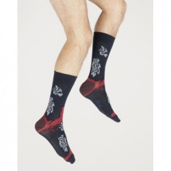 Berthe Aux Grands Pieds Chaussettes homme laine peignée fleurs de kimono - Image 5