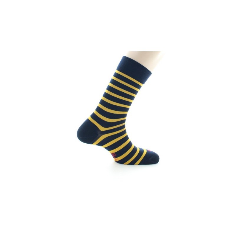 Berthe Aux Grands Pieds Chaussettes en Soie à rayures