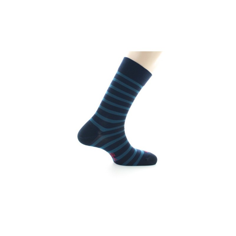 Berthe Aux Grands Pieds Chaussettes en Soie à rayures