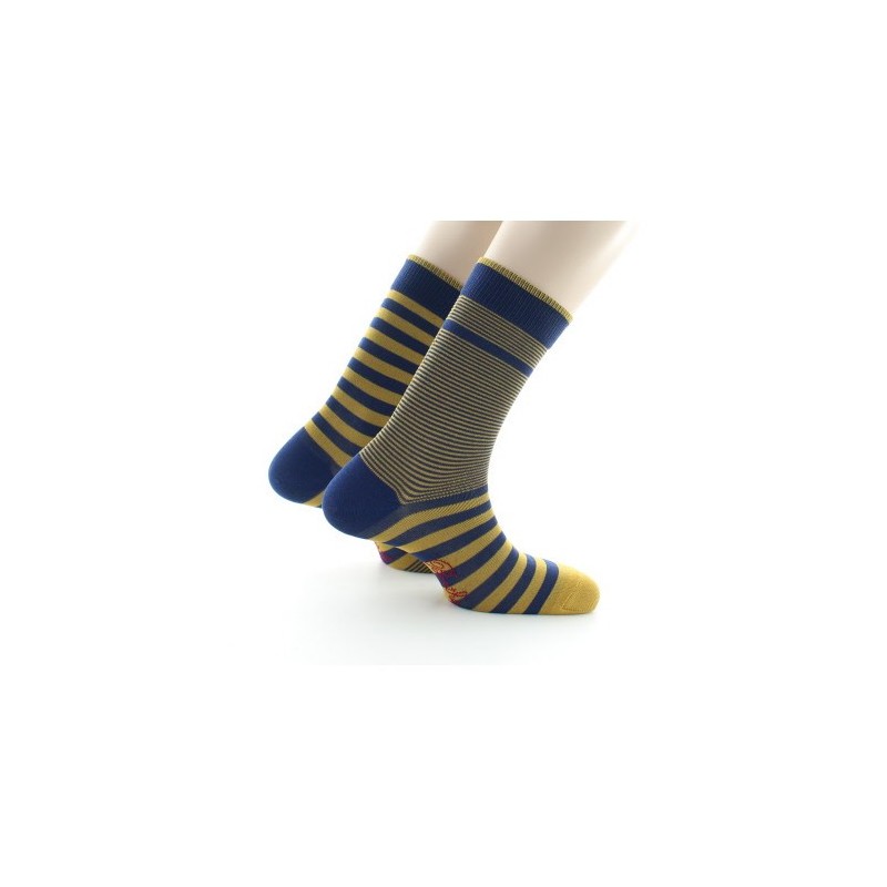 Berthe Aux Grands Pieds Chaussettes rayées asymétriques