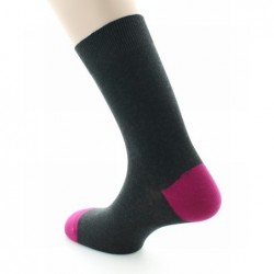 Berthe Aux Grands Pieds Chaussettes Archimède anthracite / fushia - Image 3