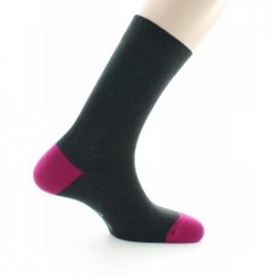 Berthe Aux Grands Pieds Chaussettes Archimède anthracite / fushia - Image 5