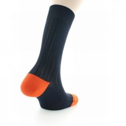 Berthe Aux Grands Pieds Chaussettes Jean Rochefort Marine / Orange - Image 4