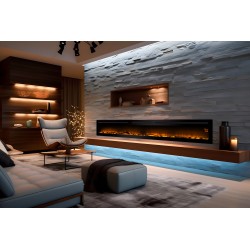 Chemin'Arte Cheminée décorative encastrable Elysée Infinity 228cm - Image 5