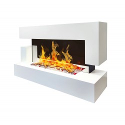 Chemin'Arte Cheminée décorative design Quartz Blanche - Image 2