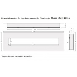 Chemin'Arte Cheminée décorative encastrable Elysée Infinity 228cm - Image 6