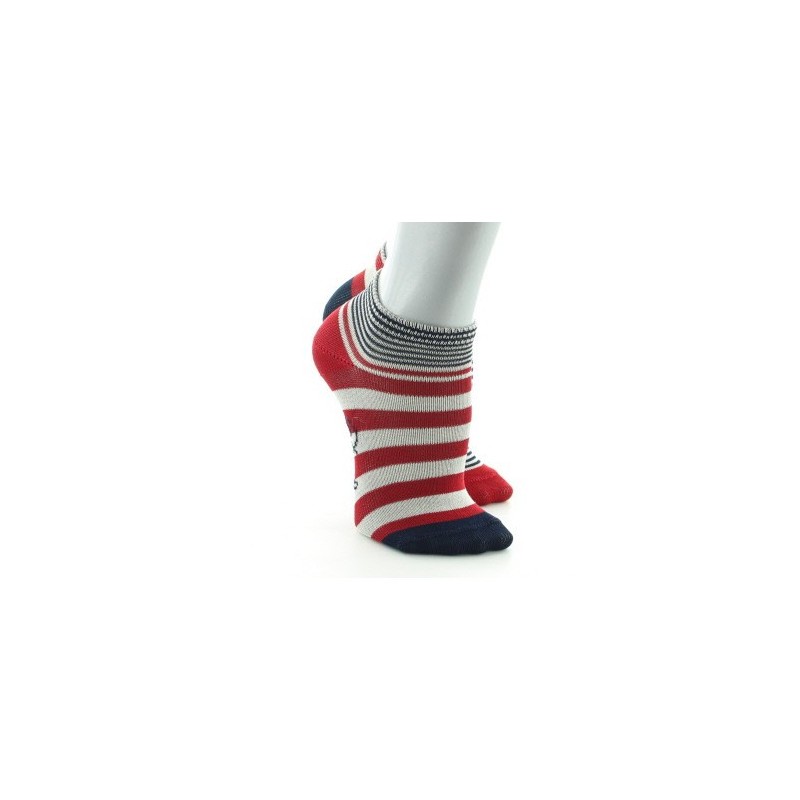 Berthe Aux Grands Pieds Socquettes Enfant Rayures Asymétriques