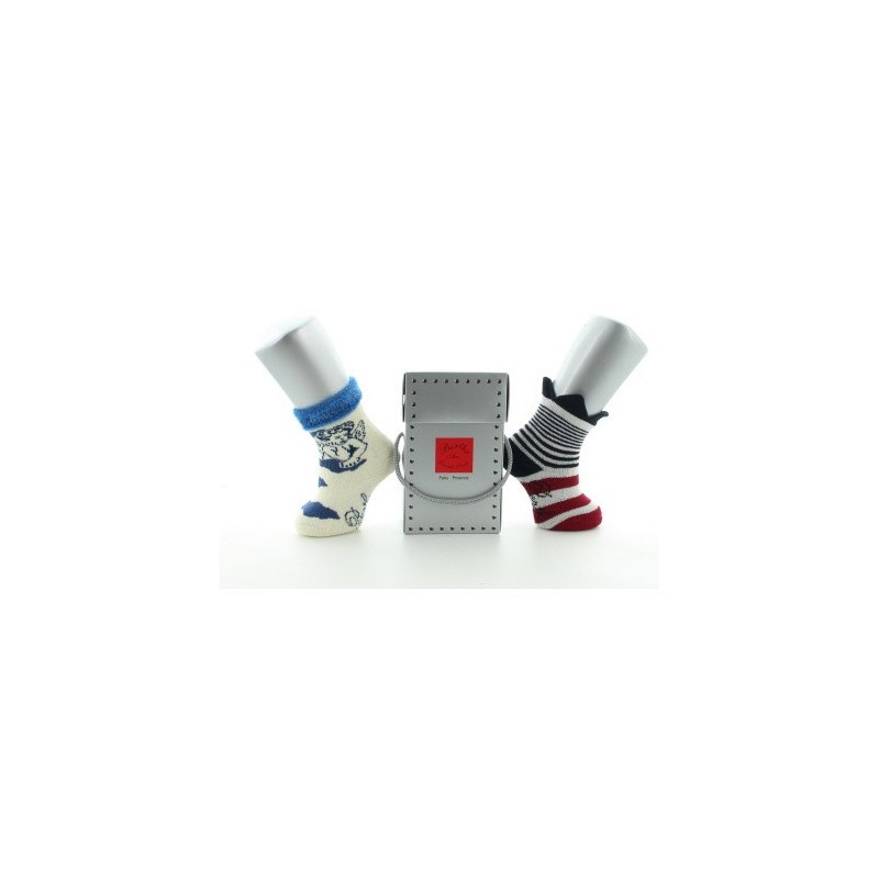 Berthe Aux Grands Pieds Boite cadeau chaussettes naissance Ange et Couronne