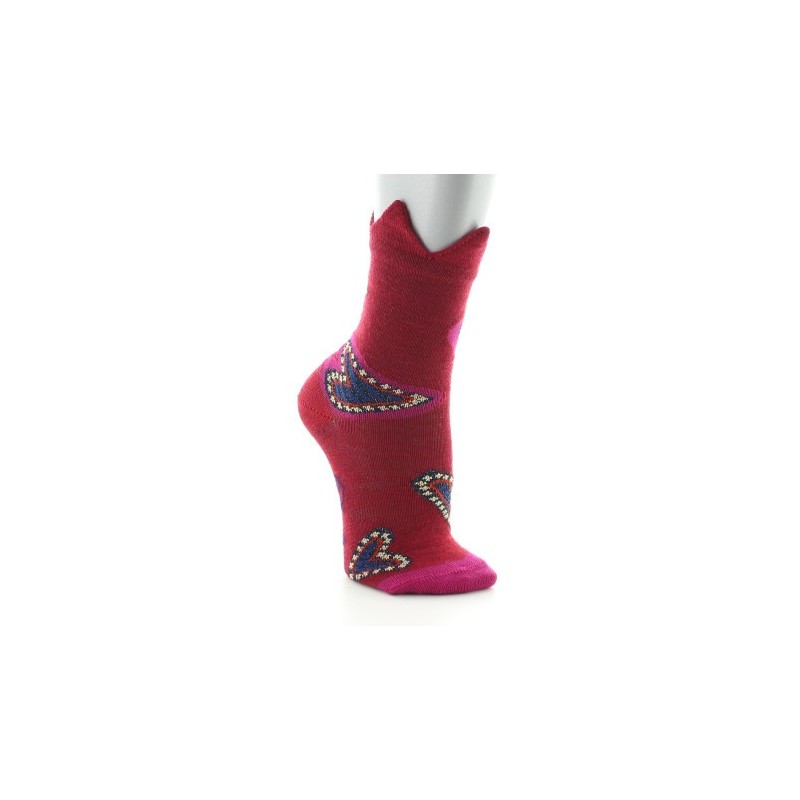 Berthe Aux Grands Pieds Chaussettes bébé Laine peignée Cœur et Couronne