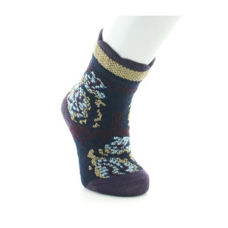 Berthe Aux Grands Pieds Chaussettes bébé Laine peignée fleurs de kimono