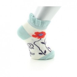 Berthe Aux Grands Pieds Chaussettes Enfant Fleurs Oranges - Image 5