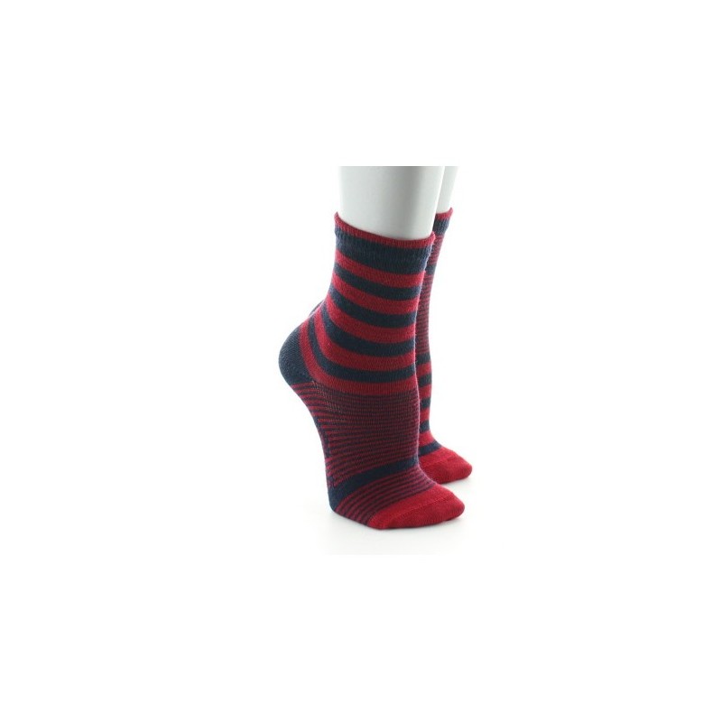 Berthe Aux Grands Pieds Chaussettes Rayures asymétriques rouges