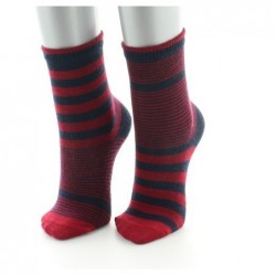 Berthe Aux Grands Pieds Chaussettes Rayures asymétriques rouges - Image 2