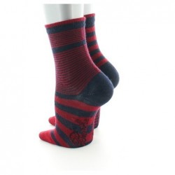 Berthe Aux Grands Pieds Chaussettes Rayures asymétriques rouges - Image 3