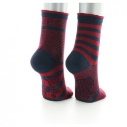 Berthe Aux Grands Pieds Chaussettes Rayures asymétriques rouges - Image 4