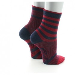 Berthe Aux Grands Pieds Chaussettes Rayures asymétriques rouges - Image 5