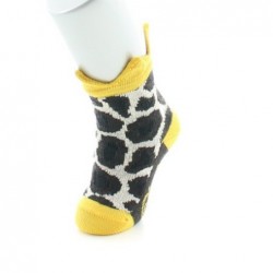 Berthe Aux Grands Pieds Chaussettes Bébé Tâches de Girafe et Couronne - Image 2