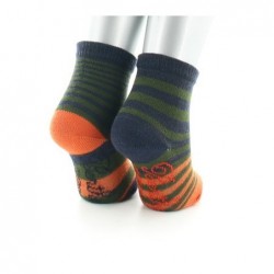 Berthe Aux Grands Pieds Chaussettes Bébé Rayures Asymétriques kaki et marine - Image 4