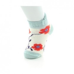 Berthe Aux Grands Pieds Chaussettes Bébé Fleurs Oranges - Image 2