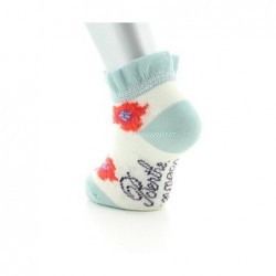 Berthe Aux Grands Pieds Chaussettes Bébé Fleurs Oranges - Image 3