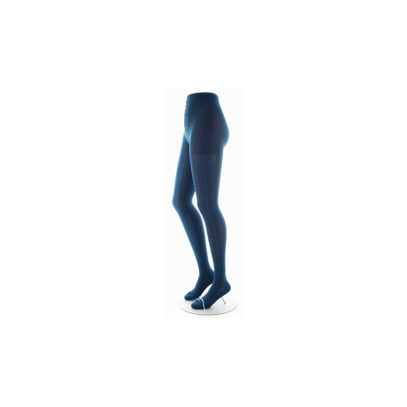 Berthe Aux Grands Pieds Collants femme soie naturelle - Bleu minuit