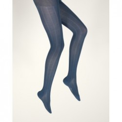 Berthe Aux Grands Pieds Collants femme soie naturelle - Bleu minuit - Image 5