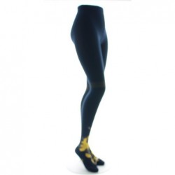 Berthe Aux Grands Pieds Collants coton femme feuilles d'or - Image 4