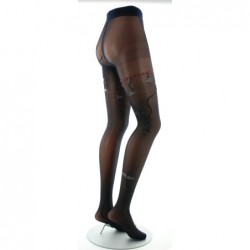 Berthe Aux Grands Pieds Collants 30D marine Hirondelles grises - Image 4