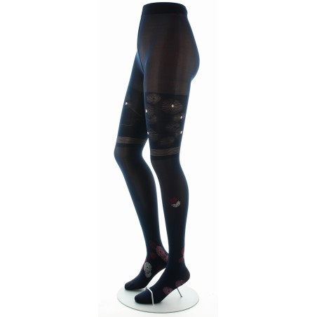 Berthe Aux Grands Pieds Collants Feu d'Artifice Bordeaux et Blanc sur fond Marine