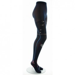 Berthe Aux Grands Pieds Collants Feu d'Artifice Bordeaux et Blanc sur fond Marine - Image 3