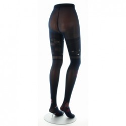 Berthe Aux Grands Pieds Collants Feu d'Artifice Bordeaux et Blanc sur fond Marine - Image 4