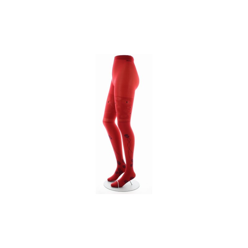 Berthe Aux Grands Pieds Collants Feu d'Artifice Marine sur fond Rouge