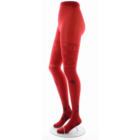 Berthe Aux Grands Pieds Collants Feu d'Artifice Marine sur fond Rouge