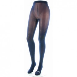 Berthe Aux Grands Pieds Collants Fantaisie Fleurs Noires Sur Fond Marine - Image 2