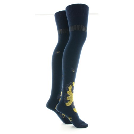 Berthe Aux Grands Pieds Jambières femme coton feuilles d'or