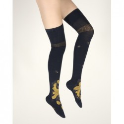 Berthe Aux Grands Pieds Jambières femme coton feuilles d'or - Image 5