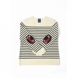 Pull marin Femme rayé Carpe...