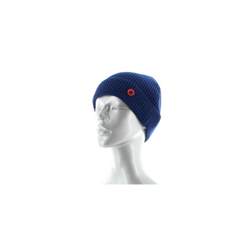 Berthe Aux Grands Pieds Bonnet mixte Bleu Royal en pure laine merinos