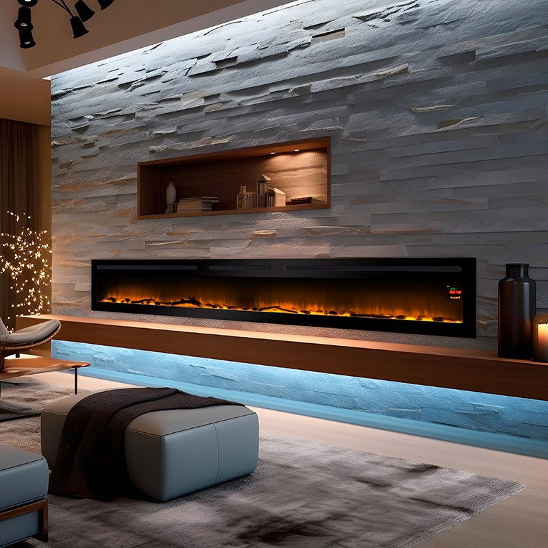 Chemin'Arte Cheminée décorative encastrable Elysée Infinity 228cm