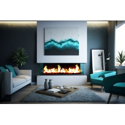 Chemin'Arte Cheminée encastrable 3D 152cm - Image 3