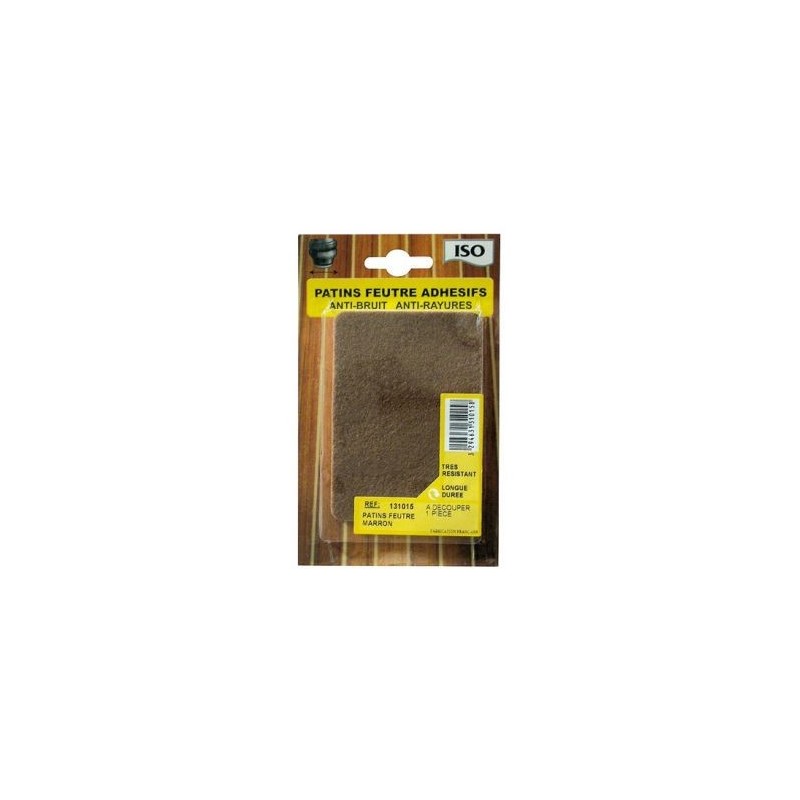 ISO Patin feutre adhésif 75x100 marron x1 sc