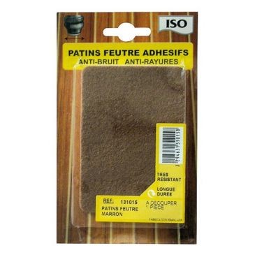 ISO Patin feutre adhésif 75x100 marron x1 sc