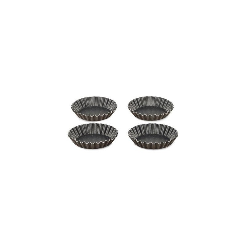 TEFAL Lot de 4 moules à tartelettes 11 cm - Perfect Bake