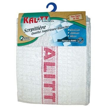 KALITT MAISON Kalitt serpillière gaufrée blanche 60x100cm sur cavalier