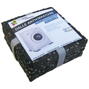 IDMAT Dalle antivibratoire noire 100x100 mm ep. 10mm lot de 4