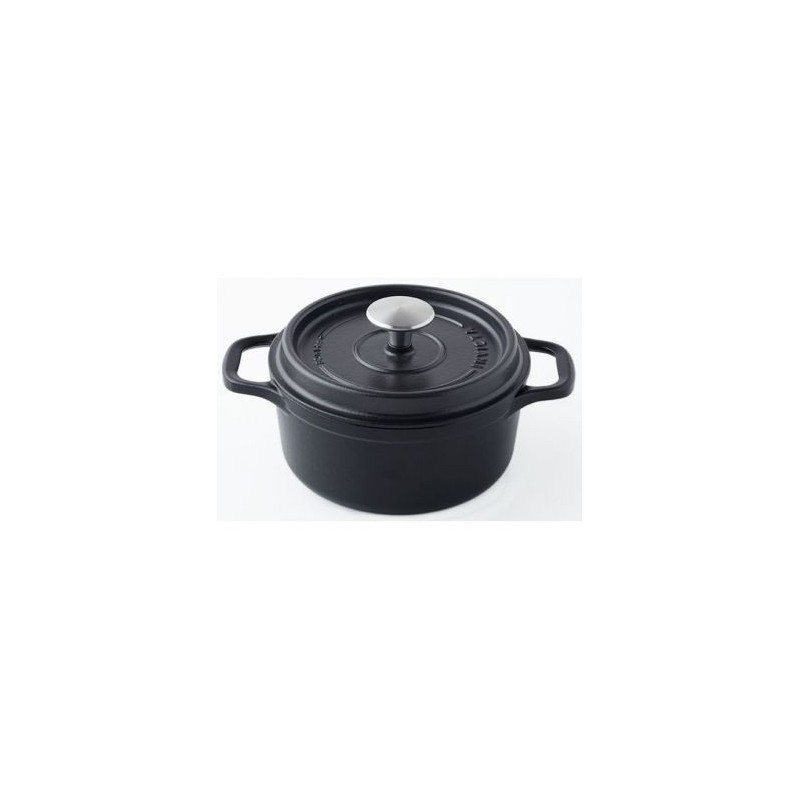 Invicta Cocotte en fonte ronde 20 cm Noire