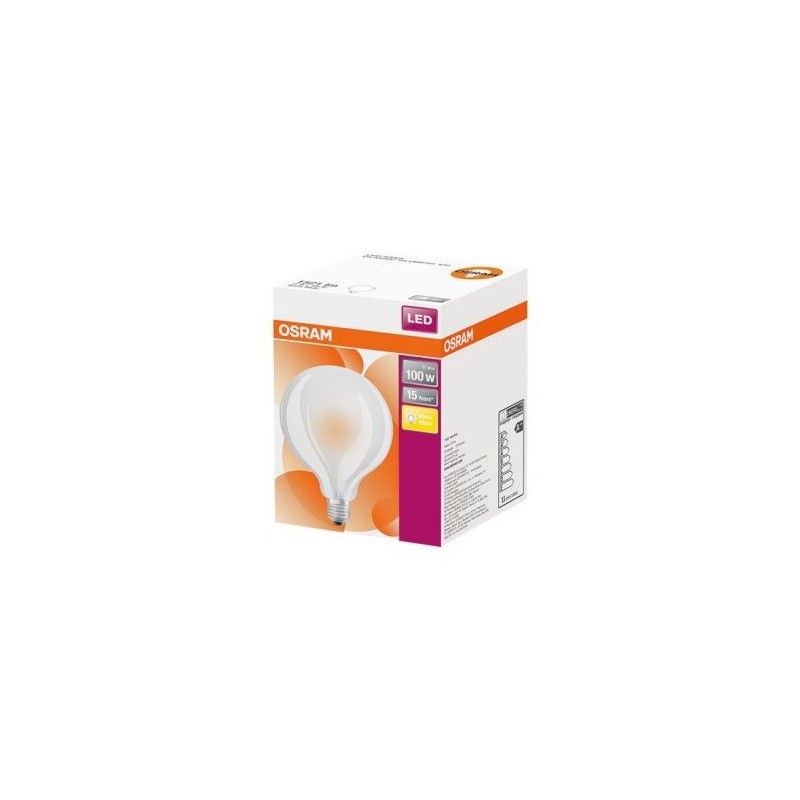 OSRAM LED globe 95mm verre dépoli 11W 100W E27 806LM chaud