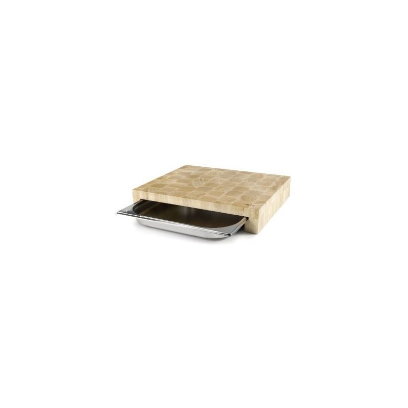 Lacor Planche à découper 41.5 x 34 x 7 cm avec bac inox