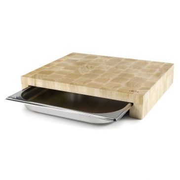 Lacor Planche à découper 41.5 x 34 x 7 cm avec bac inox