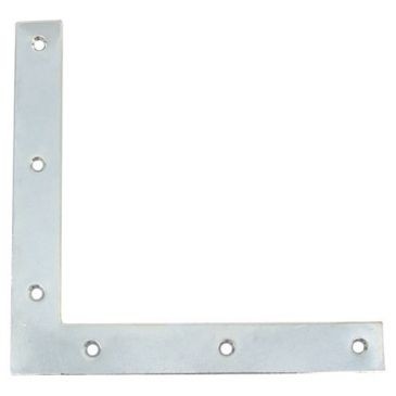 Afbat Equerre fenêtre têtes carrées 20x2 l.140 zingué blanc